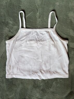 Colsie White Ribbed Cami Tank Top